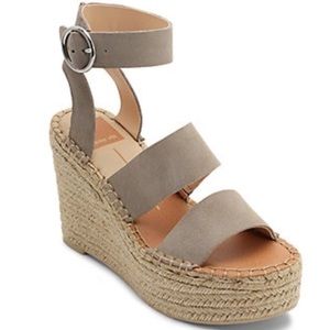 Dolce Vita Smoke Suede Shaun Platform Espadrille